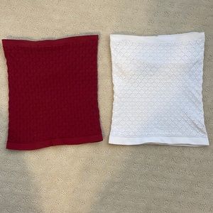 red and white free people tube top size xs/s